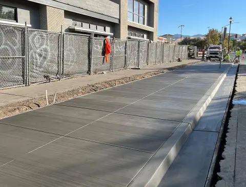 Commercial sidewalk project